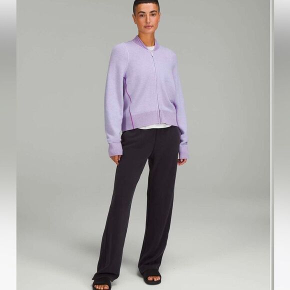Lululemon Reversible Double-Knit Zip-Up Sweater Faint Lavender Women’s SIZE 4 - Picture 3 of 14